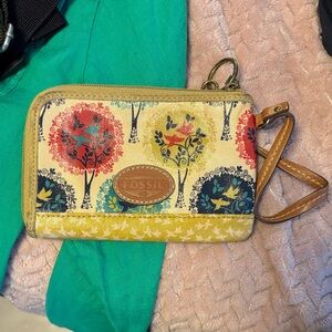 Fossil Women's Colorful Tree Print Wristlet